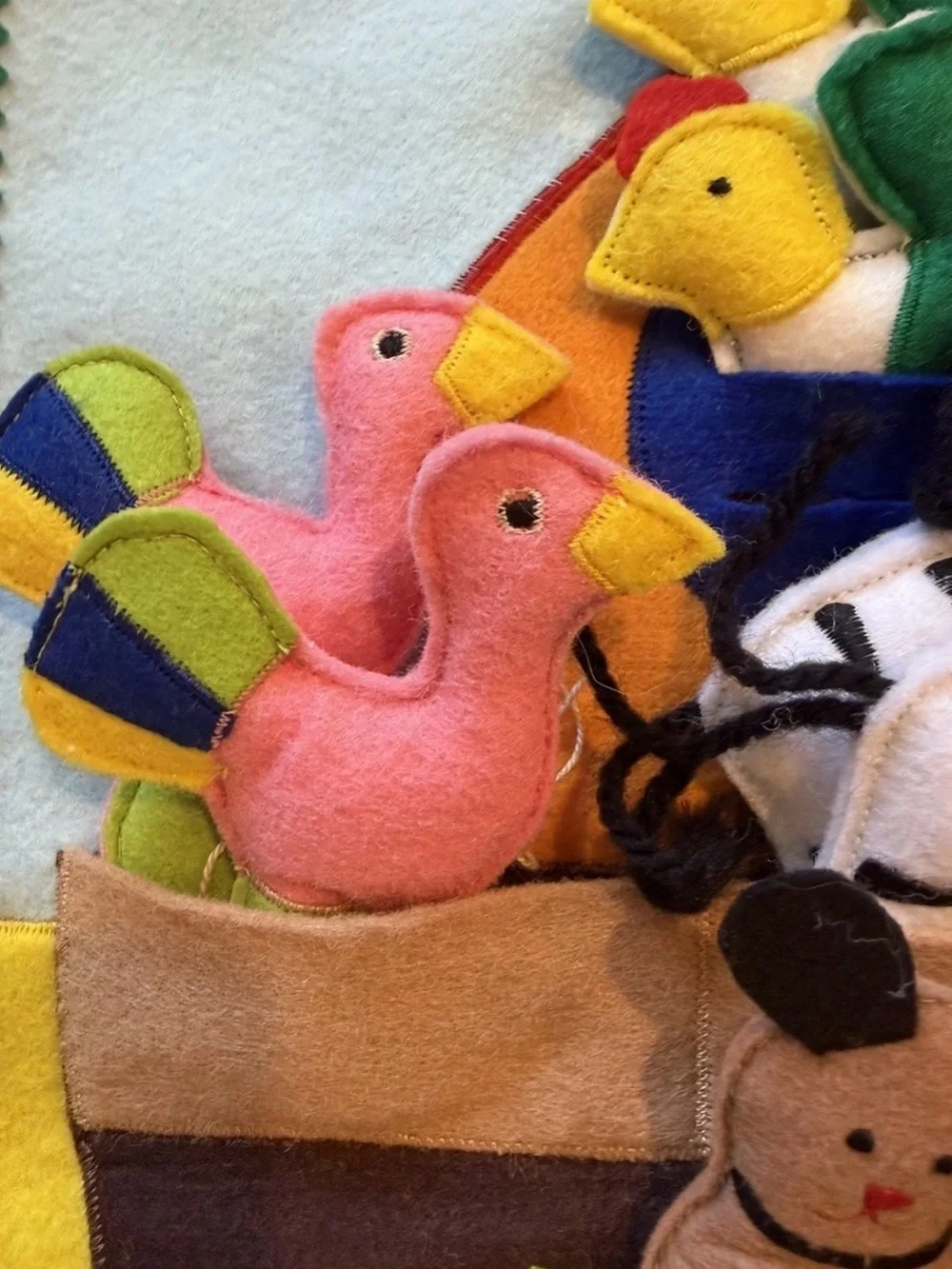 Pockets Of Learning  Noahs Ark Cloth Felt Wall Hanging With Removable Animals